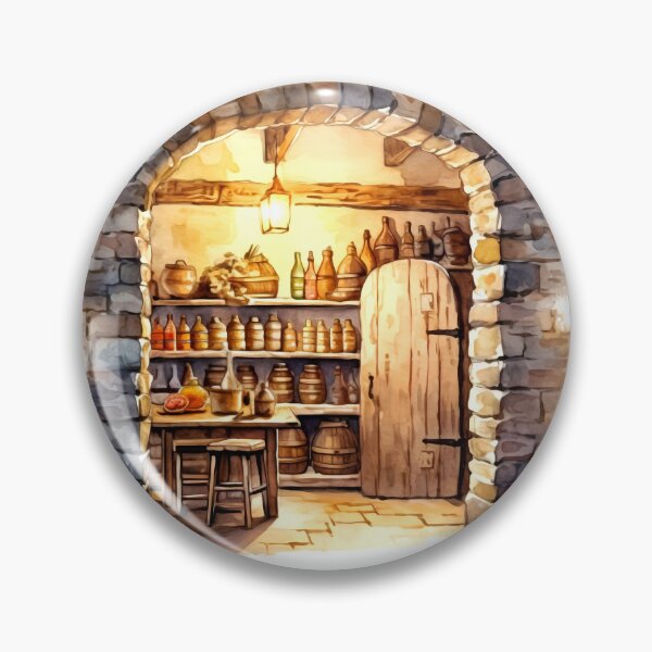 Item preview, Farmhouse Wine Cellar Clipart, Wine Storage, Rustic Cellar, Vintage Wines, Wine Collection, Farmhouse Winery, Wine Tasting designed and sold by CoolorPaint.