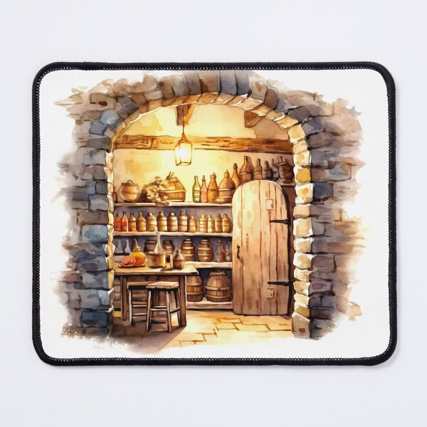Item preview, Farmhouse Wine Cellar Clipart, Wine Storage, Rustic Cellar, Vintage Wines, Wine Collection, Farmhouse Winery, Wine Tasting designed and sold by CoolorPaint.