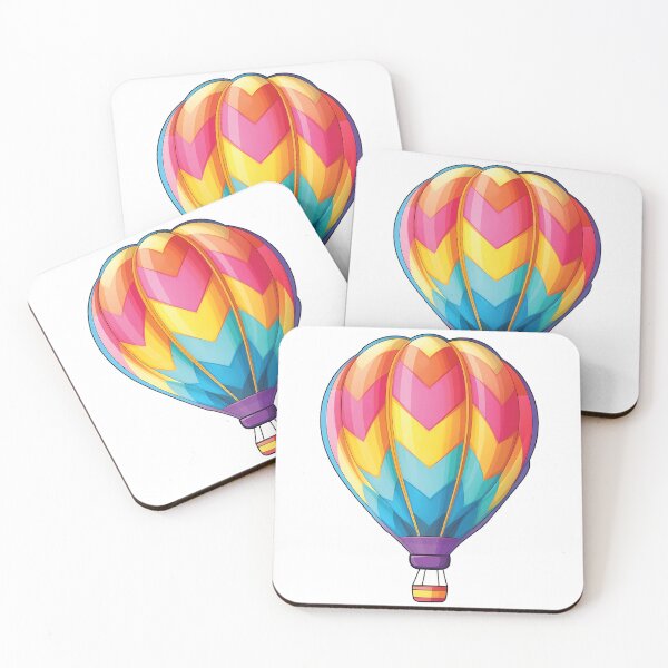Item preview, Lovable Kawaii Hot Air Balloon | Joyful and Vibrant designed and sold by PopPopGfx.