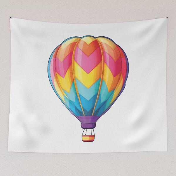 Item preview, Lovable Kawaii Hot Air Balloon | Joyful and Vibrant designed and sold by PopPopGfx.