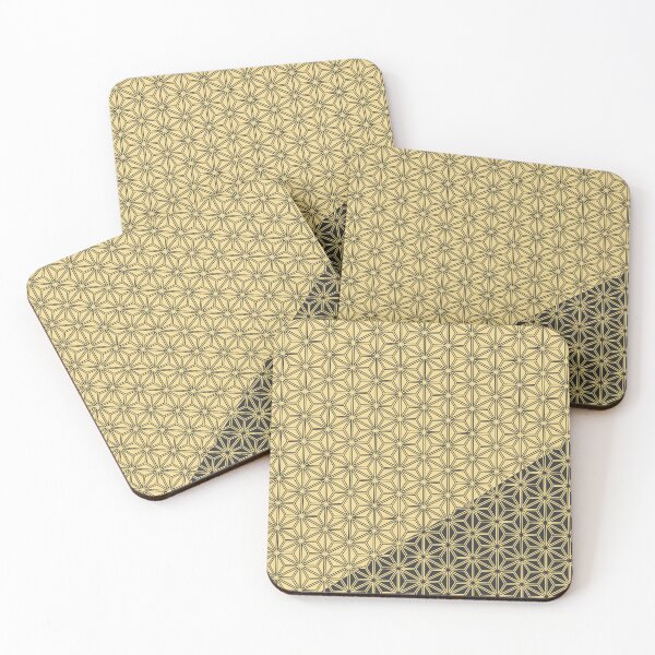 Item preview, Japanese Asanoha Pattern Black designed and sold by urrin DESIGN.