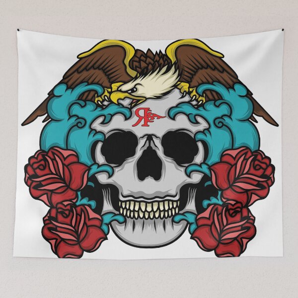 Aperçu de l'œuvre ROGUE SKULL & AIGLE TATOUAGE ART créée et vendue par Rogueclothes.