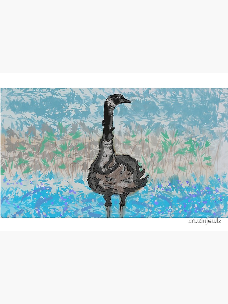 Thumbnail 2 of 2, Greeting Card, Canadian goose on guard Nature British wild birds waterfowl wildlife designed and sold by cruzinjewlz.