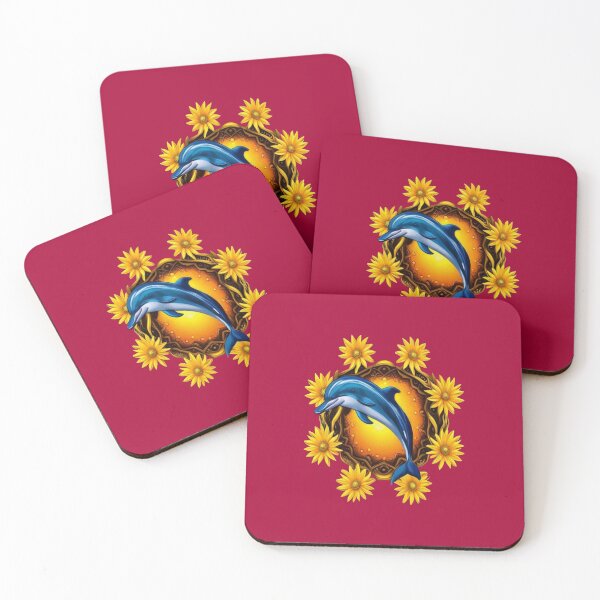 Item preview, Cartoon Of A Porpoise or Dolphin With Florida Wildflowers designed and sold by taiche.