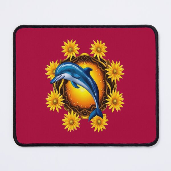 Item preview, Cartoon Of A Porpoise or Dolphin With Florida Wildflowers designed and sold by taiche.