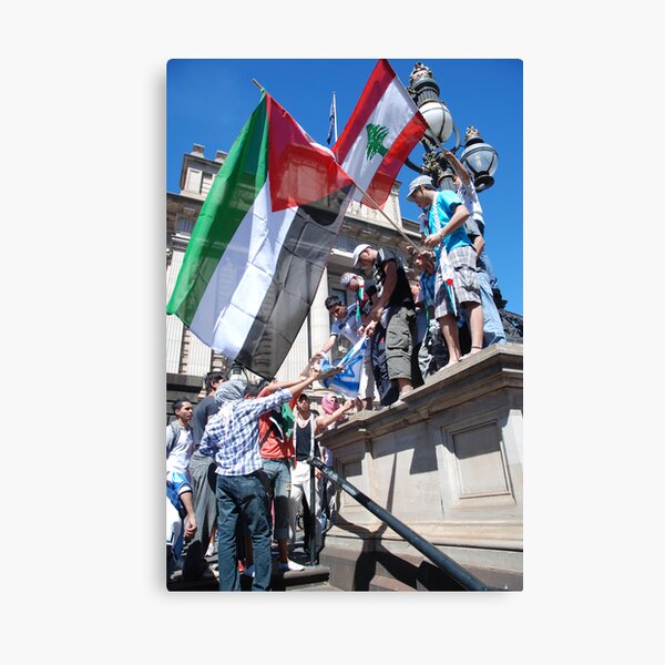 Flag Burning Canvas Print