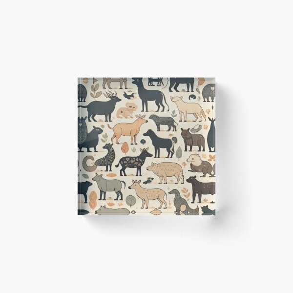Item preview, wild creatures pattern illustration designed and sold by Meta-Shoppy.