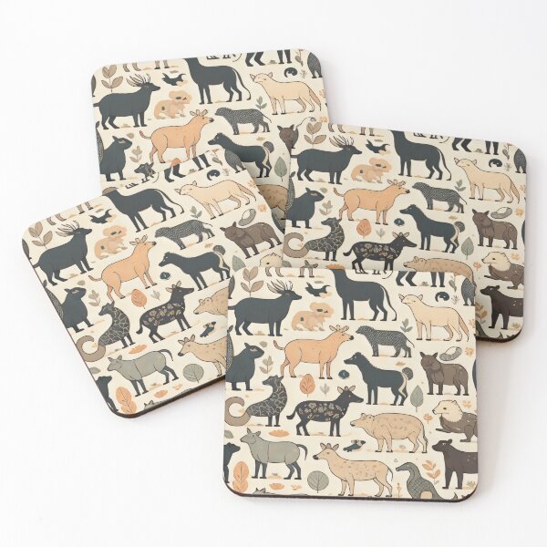 Item preview, wild creatures pattern illustration designed and sold by Meta-Shoppy.