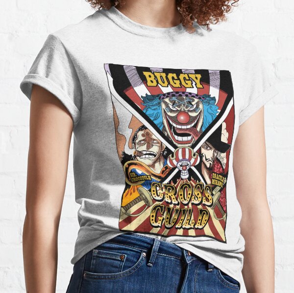 Buggy One Piece , One Piece Pirates Cross Guild Anime Unisex Tshirt ALL  SIZES