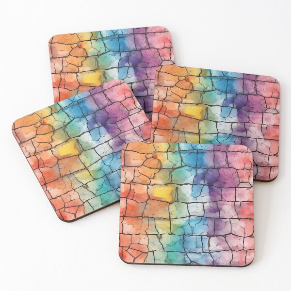 Item preview, Rainbow Colorful Watercolor Block Pattern designed and sold by Brainless Art.