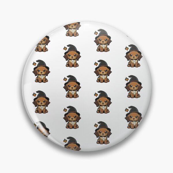 Item preview, Cute Puppy in a Wizard Hat | Whimsical Pet Art Pattern designed and sold by AdventurerPack.