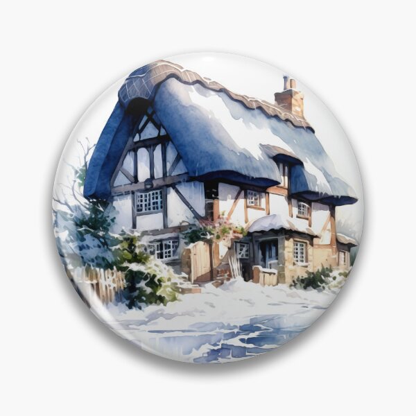 Item preview, Charming Winter Farmhouse Clipart, Snowy Retreat, Winter Coziness, Festive Farmstead, Rural Charm, Frosty Homestead, Quaint Winter Haven designed and sold by CoolorPainting.