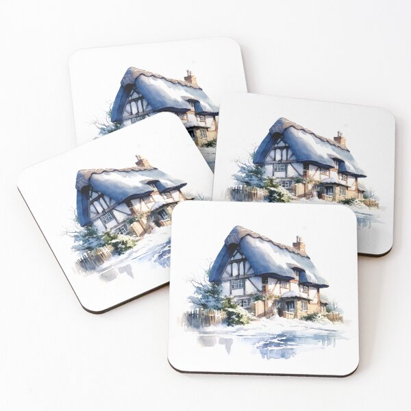 Item preview, Encantadora granja de invierno, refugio nevado, acogedor invierno, granja festiva, encanto rural, granja helada, pintoresco refugio invernal designed and sold by CoolorPainting.