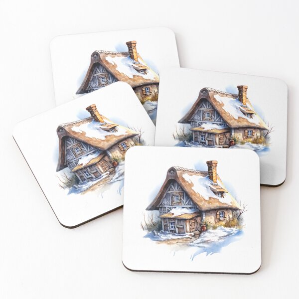 Item preview, Encantadora granja de invierno, refugio nevado, acogedor invierno, granja festiva, encanto rural, granja helada, pintoresco refugio invernal designed and sold by CoolorPainting.