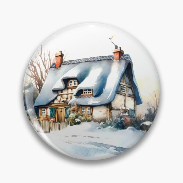 Item preview, Charming Winter Farmhouse Clipart, Snowy Retreat, Winter Coziness, Festive Farmstead, Rural Charm, Frosty Homestead, Quaint Winter Haven designed and sold by CoolorPainting.