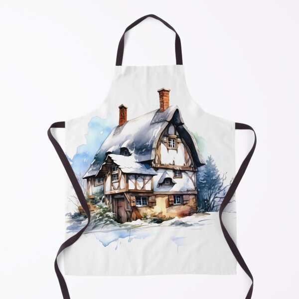 Item preview, Charming Winter Farmhouse Clipart, Snowy Retreat, Winter Coziness, Festive Farmstead, Rural Charm, Frosty Homestead, Quaint Winter Haven designed and sold by CoolorPainting.