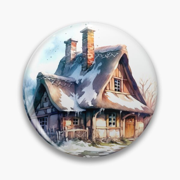Item preview, Charming Winter Farmhouse Clipart, Snowy Retreat, Winter Coziness, Festive Farmstead, Rural Charm, Frosty Homestead, Quaint Winter Haven designed and sold by CoolorPainting.