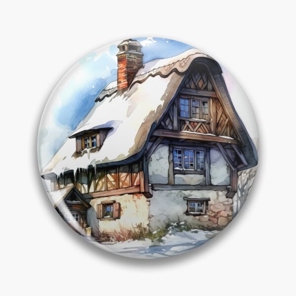 Item preview, Charming Winter Farmhouse Clipart, Snowy Retreat, Winter Coziness, Festive Farmstead, Rural Charm, Frosty Homestead, Quaint Winter Haven designed and sold by CoolorPainting.