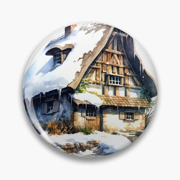 Item preview, Charming Winter Farmhouse Clipart, Snowy Retreat, Winter Coziness, Festive Farmstead, Rural Charm, Frosty Homestead, Quaint Winter Haven designed and sold by CoolorPainting.