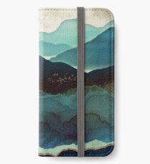 Indigo-Gebirge iPhone Flip-Case/Hülle/Klebefolie