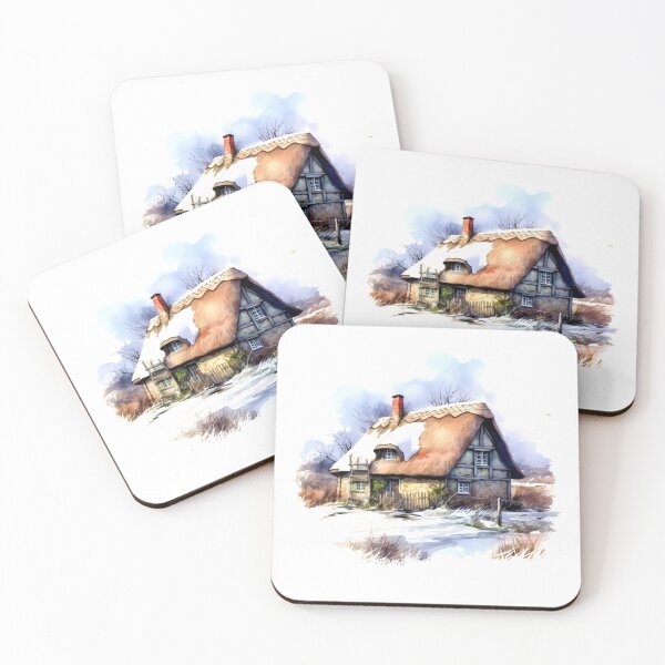 Item preview, Encantadora granja de invierno, refugio nevado, acogedor invierno, granja festiva, encanto rural, granja helada, pintoresco refugio invernal designed and sold by CoolorPainting.