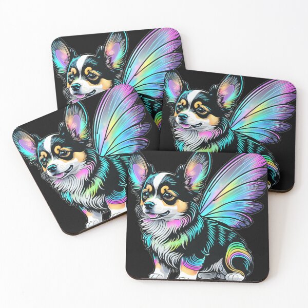Item preview, Rainbow Neon Pride Corgi Butterfly Puppy designed and sold by The Devil That You Forgot.