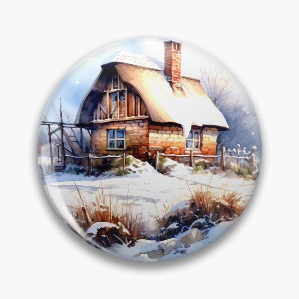 Item preview, Charming Winter Farmhouse Clipart, Snowy Retreat, Winter Coziness, Festive Farmstead, Rural Charm, Frosty Homestead, Quaint Winter Haven designed and sold by CoolorPainting.