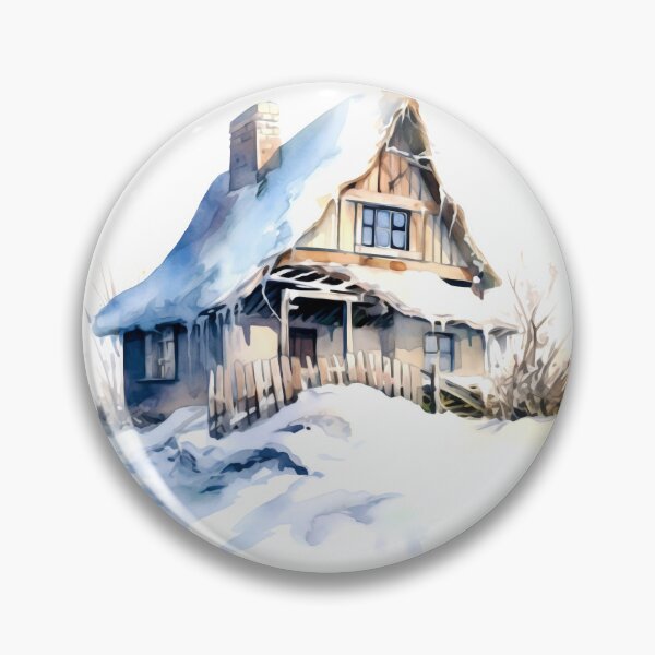 Item preview, Charming Winter Farmhouse Clipart, Snowy Retreat, Winter Coziness, Festive Farmstead, Rural Charm, Frosty Homestead, Quaint Winter Haven designed and sold by CoolorPainting.