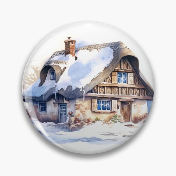 Item preview, Charming Winter Farmhouse Clipart, Snowy Retreat, Winter Coziness, Festive Farmstead, Rural Charm, Frosty Homestead, Quaint Winter Haven designed and sold by CoolorPainting.