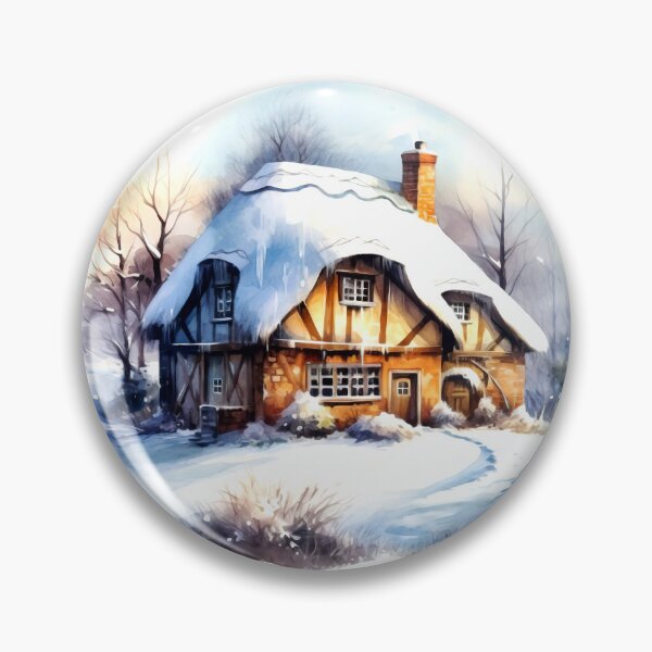 Item preview, Charming Winter Farmhouse Clipart, Snowy Retreat, Winter Coziness, Festive Farmstead, Rural Charm, Frosty Homestead, Quaint Winter Haven designed and sold by CoolorPainting.