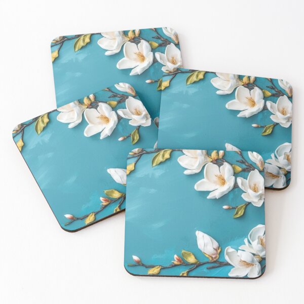 Item preview, Magnolia on Blue  designed and sold by CMFAstudio.