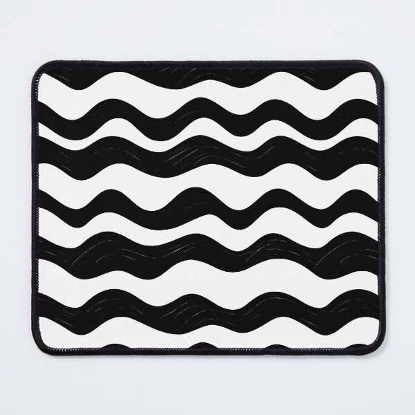 Item preview, Watercolour Black & White Wavy Lines Seamless Pattern designed and sold by PatternStudios.