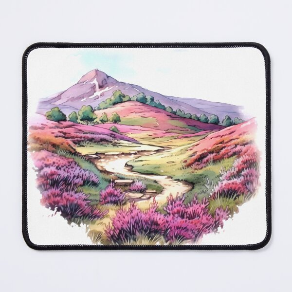 Item preview, Heather Hill Clipart, Purple Blooms, Hilltop Beauty, Floral Landscape, Heather Fields, Scenic Outlook, Hillside Serenity designed and sold by CoolorPainting.