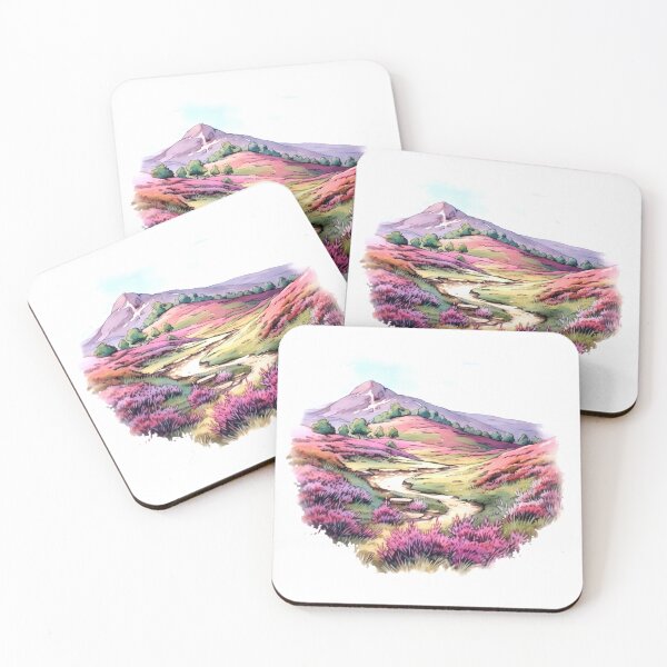 Item preview, Heather Hill Clipart, Purple Blooms, Hilltop Beauty, Floral Landscape, Heather Fields, Scenic Outlook, Hillside Serenity designed and sold by CoolorPainting.