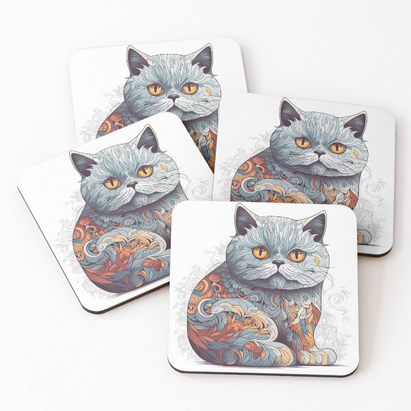 Item preview, British Shorthair Artisans: Surreal Digital Feline Art-Wonders in Abstraction & Charm designed and sold by DooodleGod.