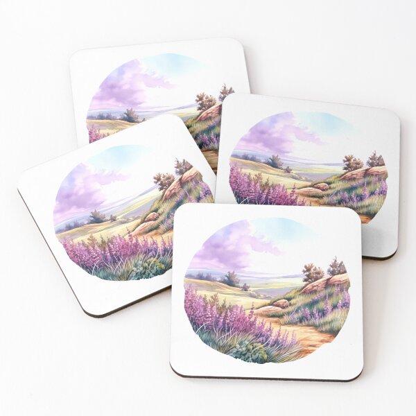 Item preview, Heather Hill Clipart, Purple Blooms, Hilltop Beauty, Floral Landscape, Heather Fields, Scenic Outlook, Hillside Serenity designed and sold by CoolorPainting.