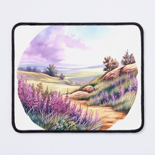Item preview, Heather Hill Clipart, Purple Blooms, Hilltop Beauty, Floral Landscape, Heather Fields, Scenic Outlook, Hillside Serenity designed and sold by CoolorPainting.