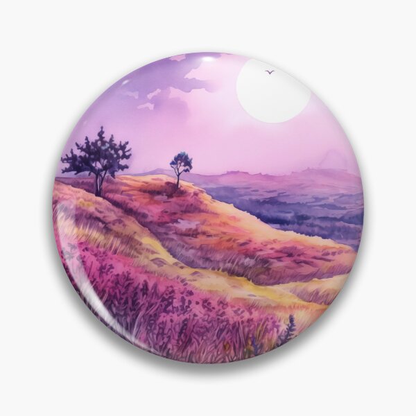 Item preview, Heather Hill Clipart, Purple Blooms, Hilltop Beauty, Floral Landscape, Heather Fields, Scenic Outlook, Hillside Serenity designed and sold by CoolorPainting.