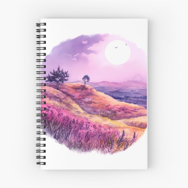 Item preview, Heather Hill Clipart, Purple Blooms, Hilltop Beauty, Floral Landscape, Heather Fields, Scenic Outlook, Hillside Serenity designed and sold by CoolorPainting.