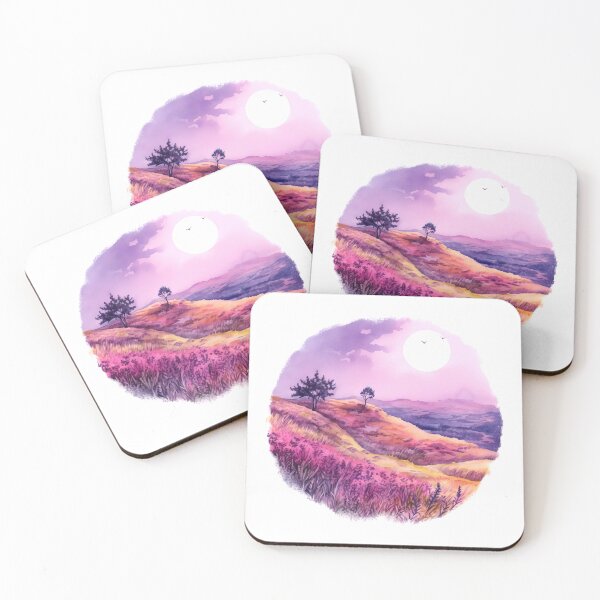 Item preview, Heather Hill Clipart, Purple Blooms, Hilltop Beauty, Floral Landscape, Heather Fields, Scenic Outlook, Hillside Serenity designed and sold by CoolorPainting.