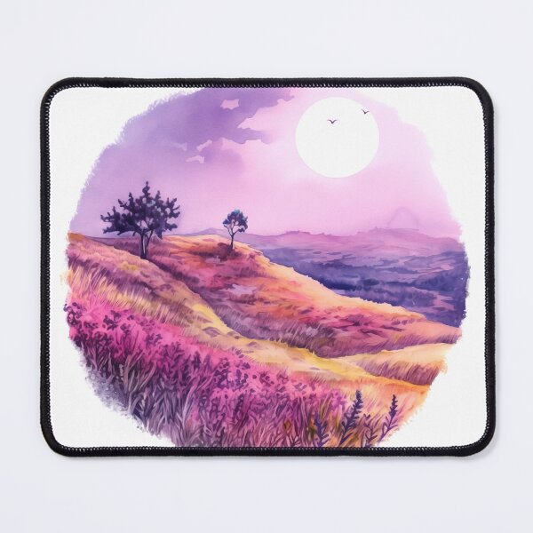 Item preview, Heather Hill Clipart, Purple Blooms, Hilltop Beauty, Floral Landscape, Heather Fields, Scenic Outlook, Hillside Serenity designed and sold by CoolorPainting.