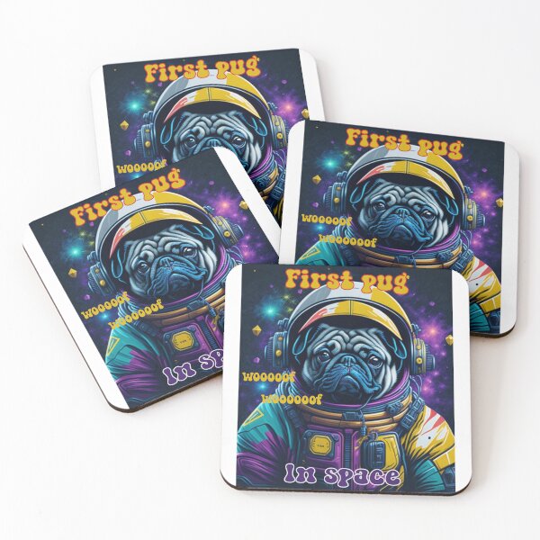 Item preview, First Pug in space designed and sold by Pug-Obsession.