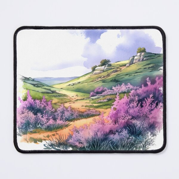 Item preview, Heather Hill Clipart, Purple Blooms, Hilltop Beauty, Floral Landscape, Heather Fields, Scenic Outlook, Hillside Serenity designed and sold by CoolorPainting.