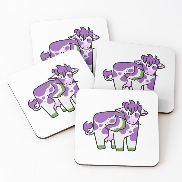 Item preview, genderqueer Pride Cow designed and sold by HelLoveHelena.