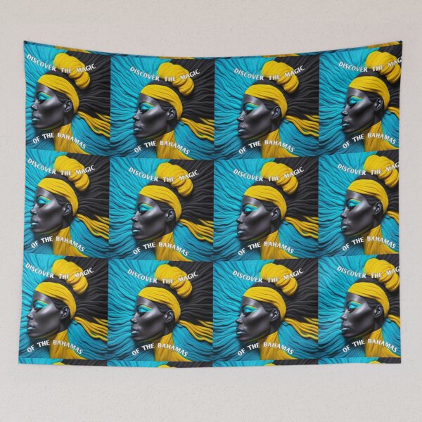 Item preview, Bahamas Woman Flag designed and sold by EclecticCharm.