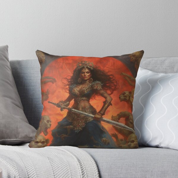 Item preview, Goddess Kali in Inferno: A Dramatic Battle with Demons - Digital Print designed and sold by safine7374.