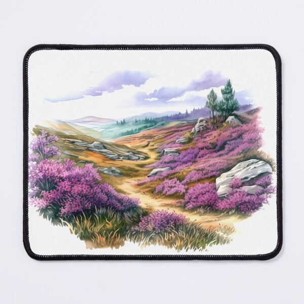 Item preview, Heather Hill Clipart, Purple Blooms, Hilltop Beauty, Floral Landscape, Heather Fields, Scenic Outlook, Hillside Serenity designed and sold by CoolorPainting.