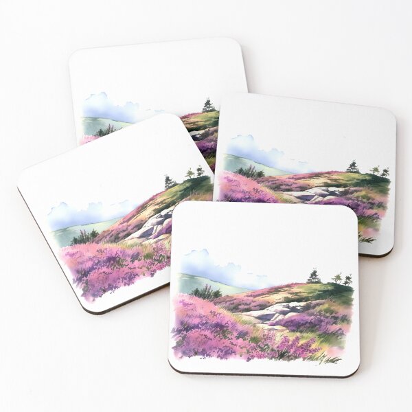 Item preview, Heather Hill Clipart, Purple Blooms, Hilltop Beauty, Floral Landscape, Heather Fields, Scenic Outlook, Hillside Serenity designed and sold by CoolorPainting.