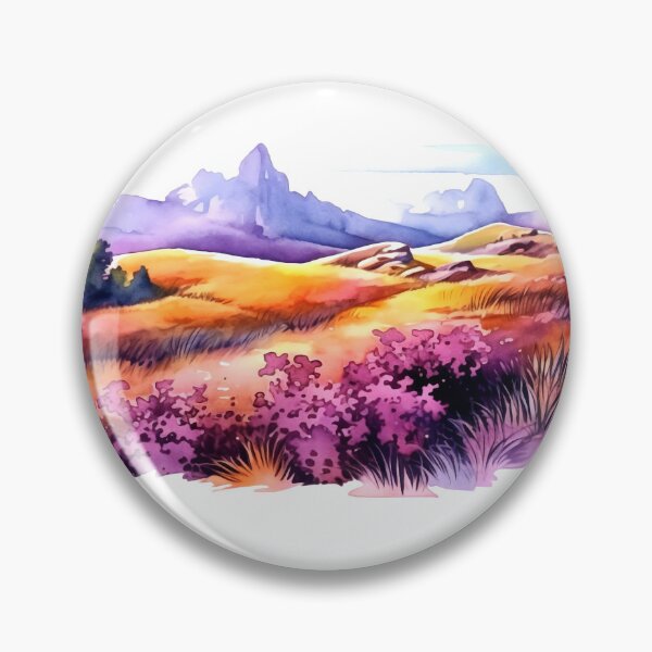 Item preview, Heather Hill Clipart, Purple Blooms, Hilltop Beauty, Floral Landscape, Heather Fields, Scenic Outlook, Hillside Serenity designed and sold by CoolorPainting.