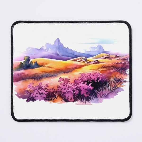 Item preview, Heather Hill Clipart, Purple Blooms, Hilltop Beauty, Floral Landscape, Heather Fields, Scenic Outlook, Hillside Serenity designed and sold by CoolorPainting.